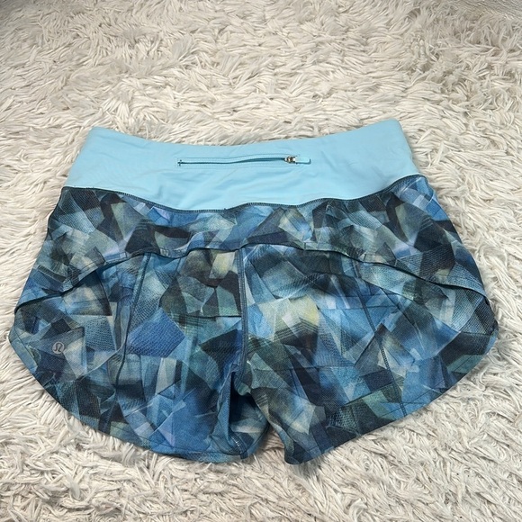 Lululemon Speed Up Short Long *4" Updated Fit City Shadow Alpine White Multi - Picture 5 of 7
